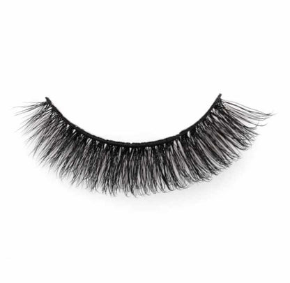 product photo in a top view of hayati lashes natural volume russian lashes with a contrasting white background